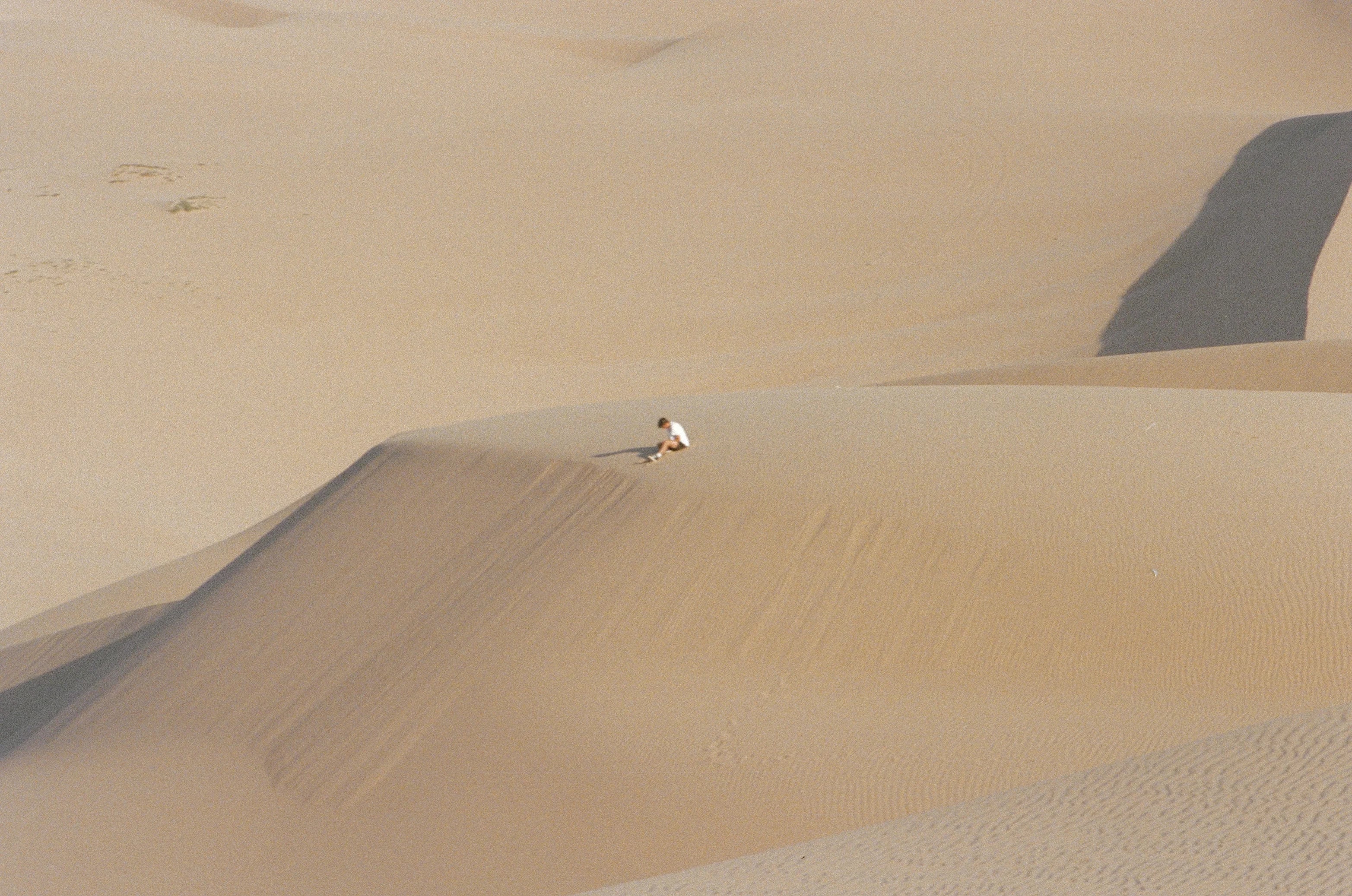 Desert landscape at Glamis sand dunes with dramatic lighting
